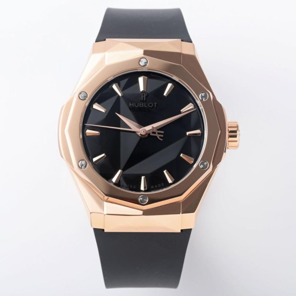 APS공장 위블로 클래식 퓨전 올린스키 블랙 다이얼 로즈골드 블랙 러버밴드 40mm 550.OS.1800.RX.ORL19