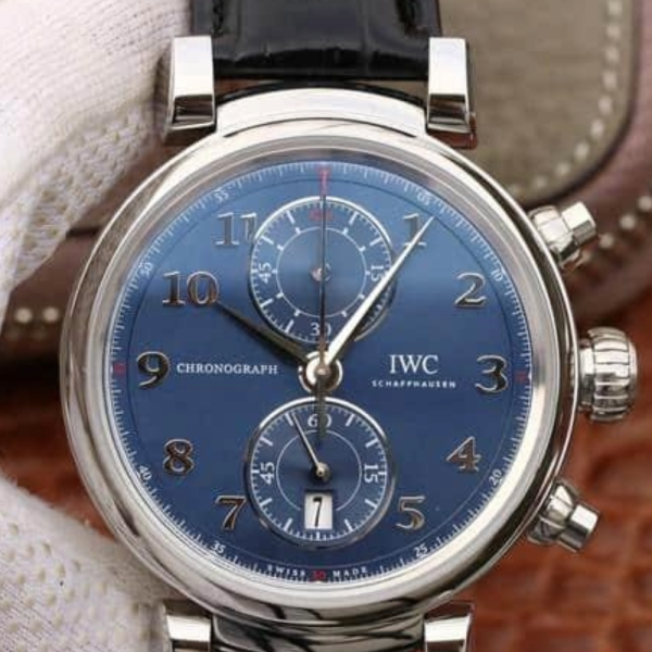YL공장 IWC 라우레우스 스포츠 포 굿 파운데이션 한정판 스폐셜 에디션 블루 다이얼 레더 스트랩 42mm IW393402