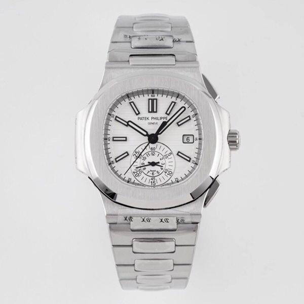 3K공장 파텍필립 노틸러스 트래블타임 화이트 다이얼 SS 브레이슬릿 40mm 5980