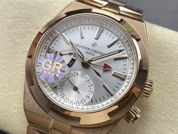 GR공장 바쉐론 콘스탄틴 오버시즈 듀얼 타임 실버 다이얼 로즈골드 금통 41mm 7920V