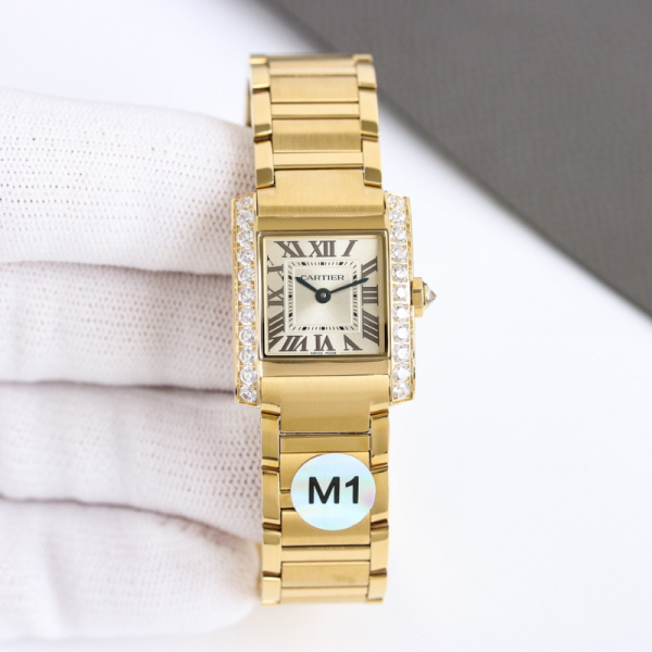 [premium] CARTIER 까르띠에 탱크 프랑세즈 워치 small 쿼츠 시계 WJTA0039