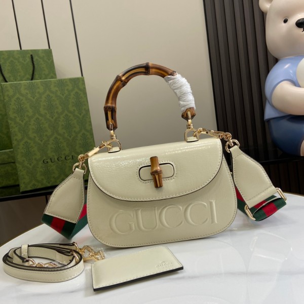 구찌 Gucci Bamboo 1947 스몰 여성용 크로스백 토트백 675797