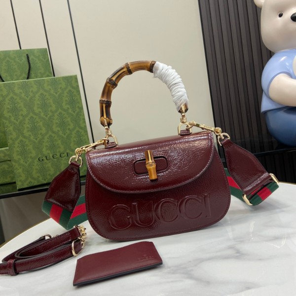 구찌 Gucci Bamboo 1947 스몰 여성용 크로스백 토트백 675797