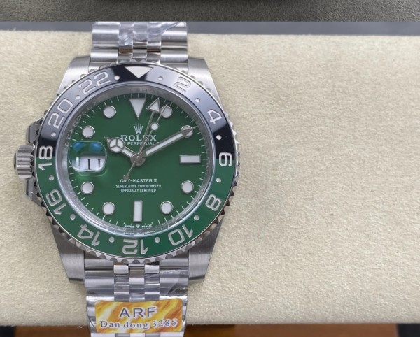 ARF공장 롤렉스 GMT 마스터2 스프라이트 그린 다이얼 쥬빌레 브레이슬릿 40mm 126720 VTNR